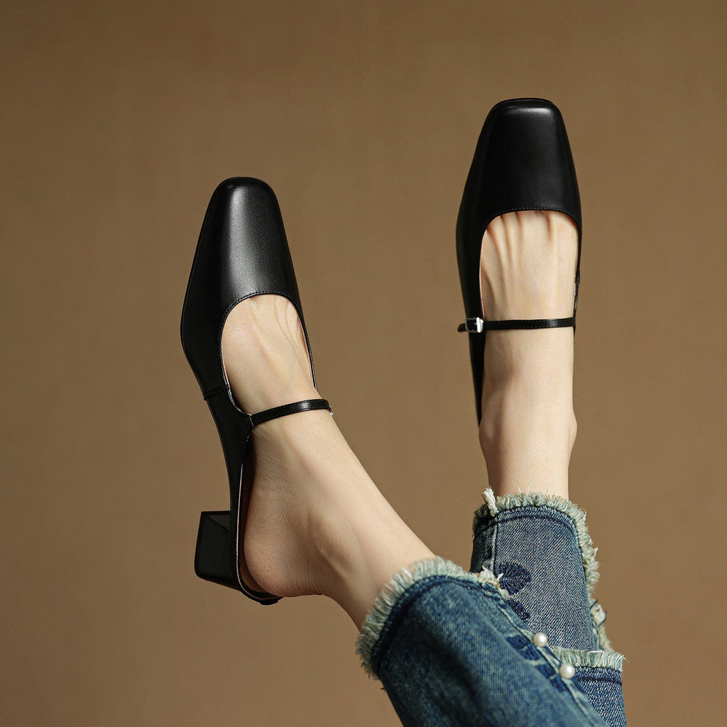 Aimée – Pantolettes en cuir