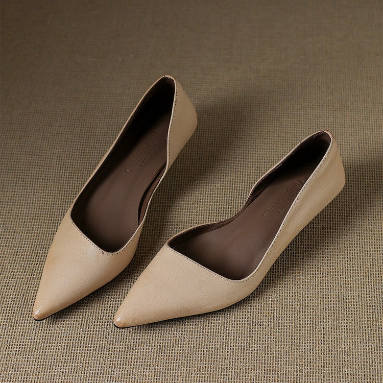 Arlette – Cuir Escarpins à Talon Kitten