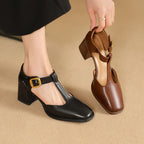 Marcele – T-Riemen Cuir Escarpins