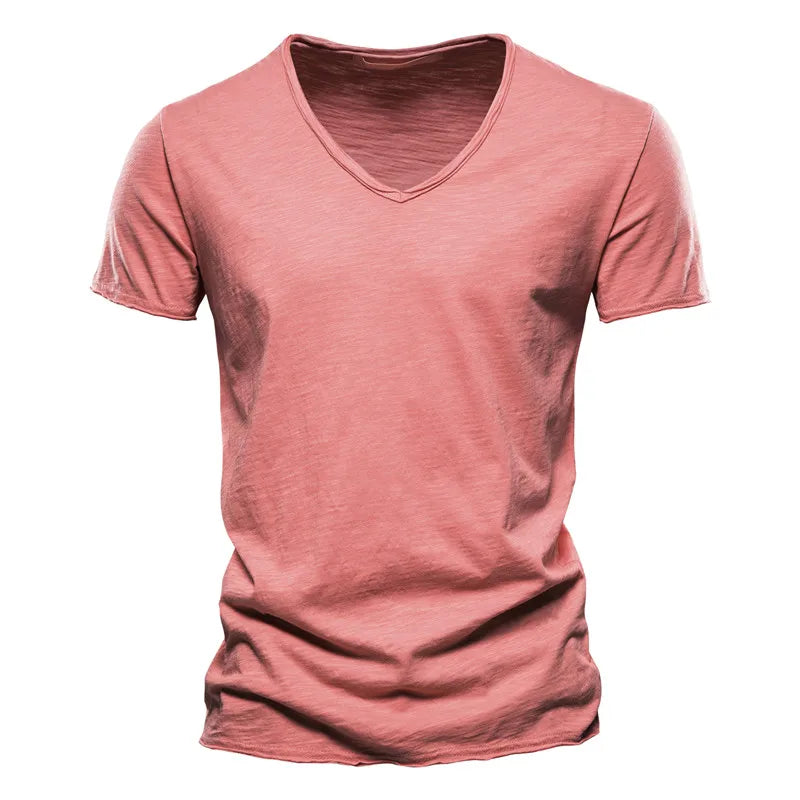 Juleas™ | Tee-shirt Uni Col V en Coton