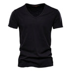 Juleas™ | Tee-shirt Uni Col V en Coton