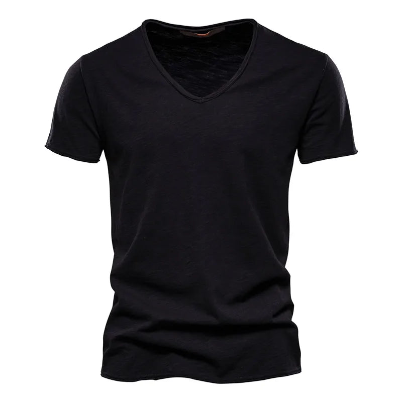Juleas™ | Tee-shirt Uni Col V en Coton