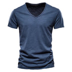 Juleas™ | Tee-shirt Uni Col V en Coton