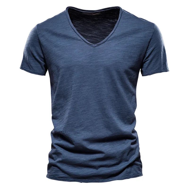 Juleas™ | Tee-shirt Uni Col V en Coton