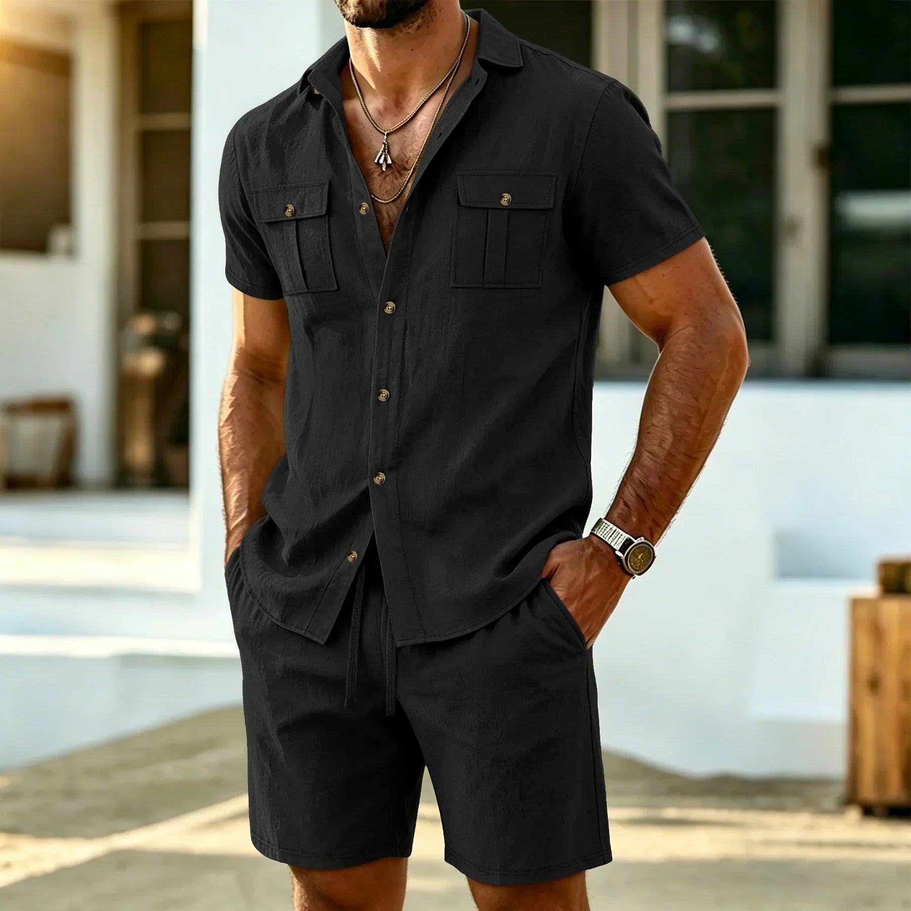 Maël | Ensemble en Lin pour Homme