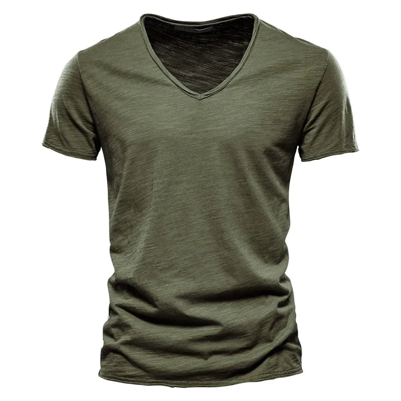 Juleas™ | Tee-shirt Uni Col V en Coton