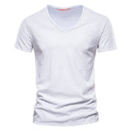 Juleas™ | Tee-shirt Uni Col V en Coton