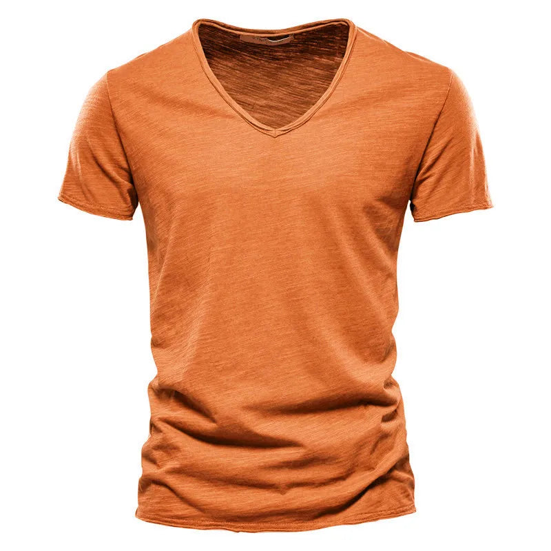 Juleas™ | Tee-shirt Uni Col V en Coton