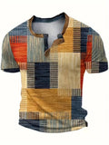 Lucas – T-shirt patchwork décontracté