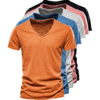 Juleas™ | Tee-shirt Uni Col V en Coton