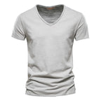 Juleas™ | Tee-shirt Uni Col V en Coton