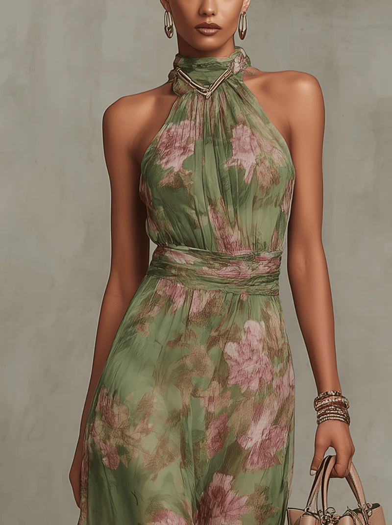 Livia | Robe longue fleurie dos nu