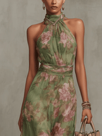 Livia | Robe longue fleurie dos nu