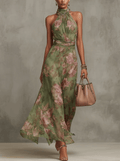 Livia | Robe longue fleurie dos nu