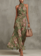 Livia | Robe longue fleurie dos nu