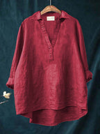 Andrea | Blouse d'été élégante en lin
