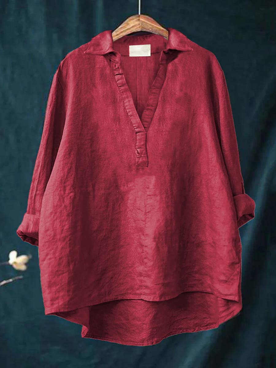 Andrea | Blouse d'été élégante en lin