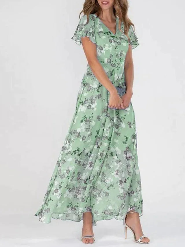 Robine - Robe Longue Fleurie Élégante