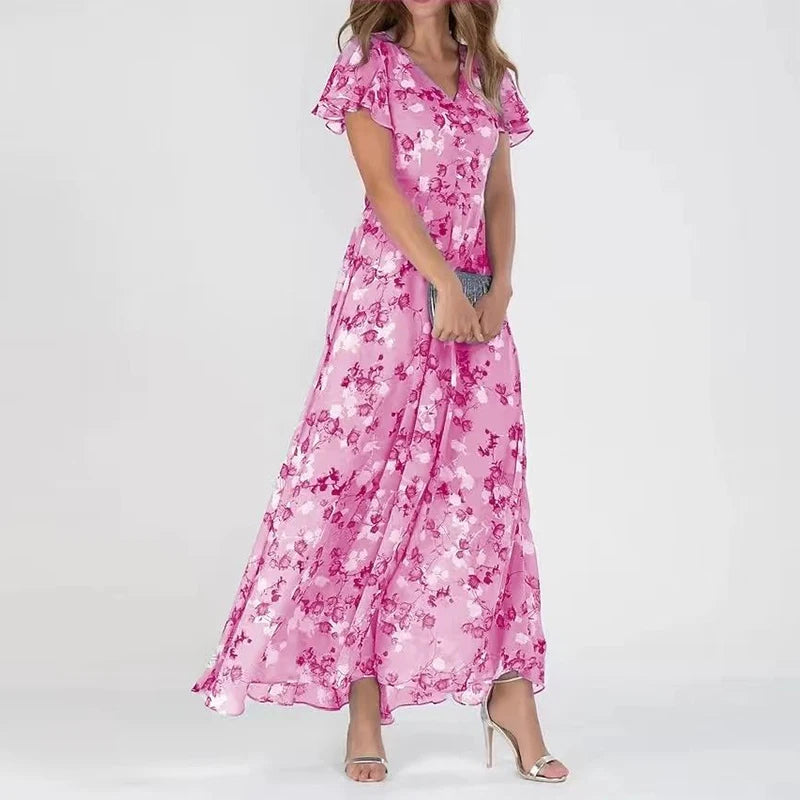 Robine - Robe Longue Fleurie Élégante