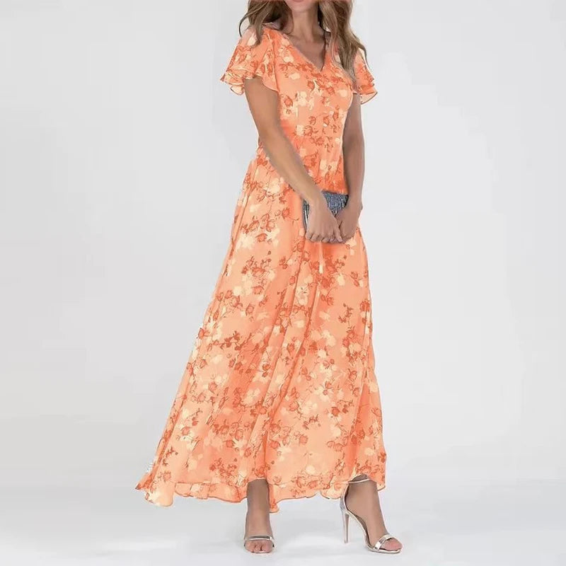 Robine - Robe Longue Fleurie Élégante