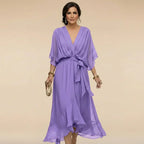 MARTA™ | ROBE EN MOUSSELINE AVEC ENCOLURE EN V