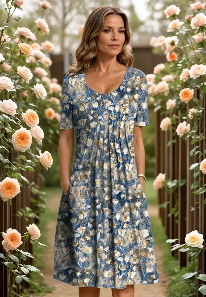 Celeste - Robe Midi Fluide Élégante