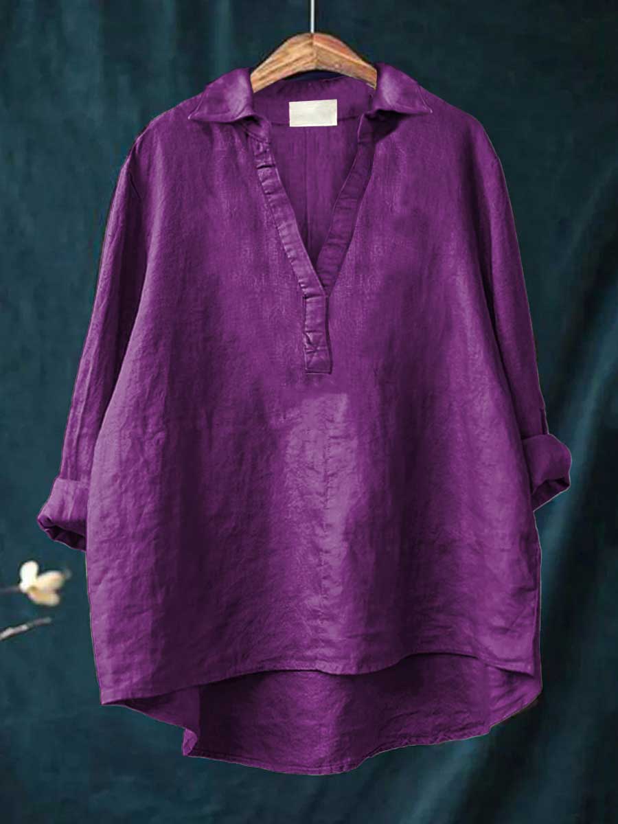 Andrea | Blouse d'été élégante en lin