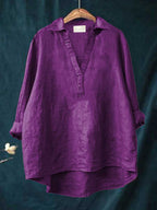 Andrea | Blouse d'été élégante en lin