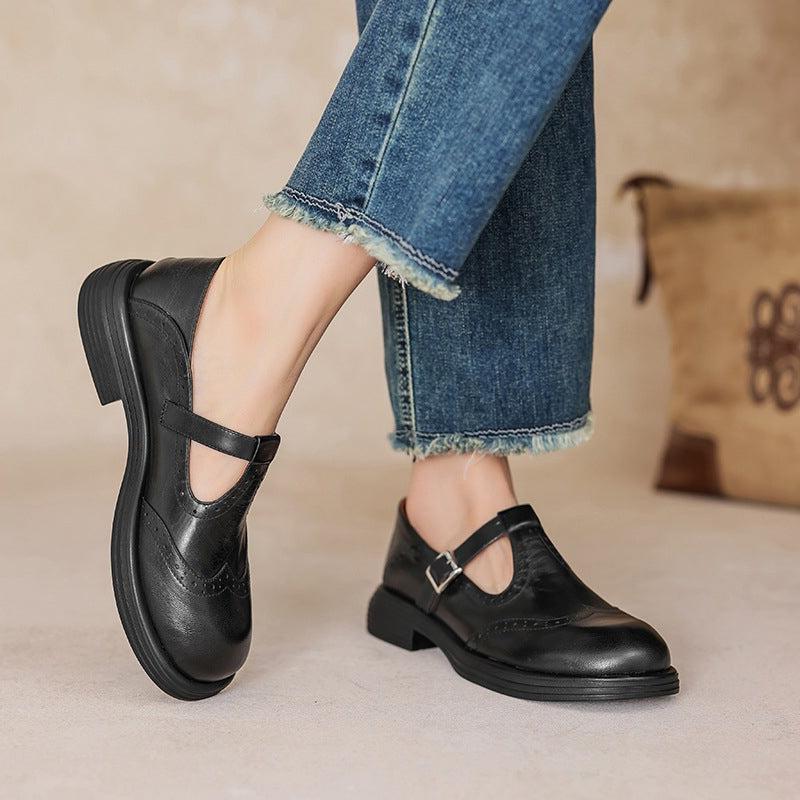 Suzanne | Chaussures Cuir Rétro Chic