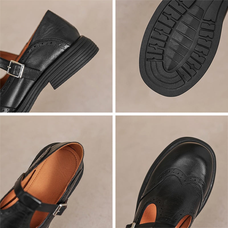 Suzanne | Chaussures Cuir Rétro Chic