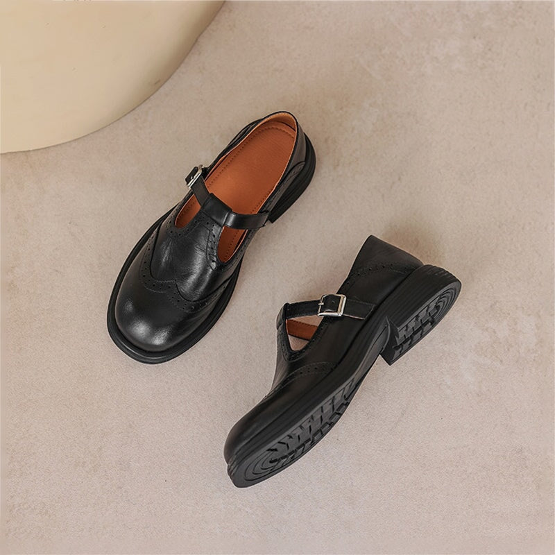 Suzanne | Chaussures Cuir Rétro Chic