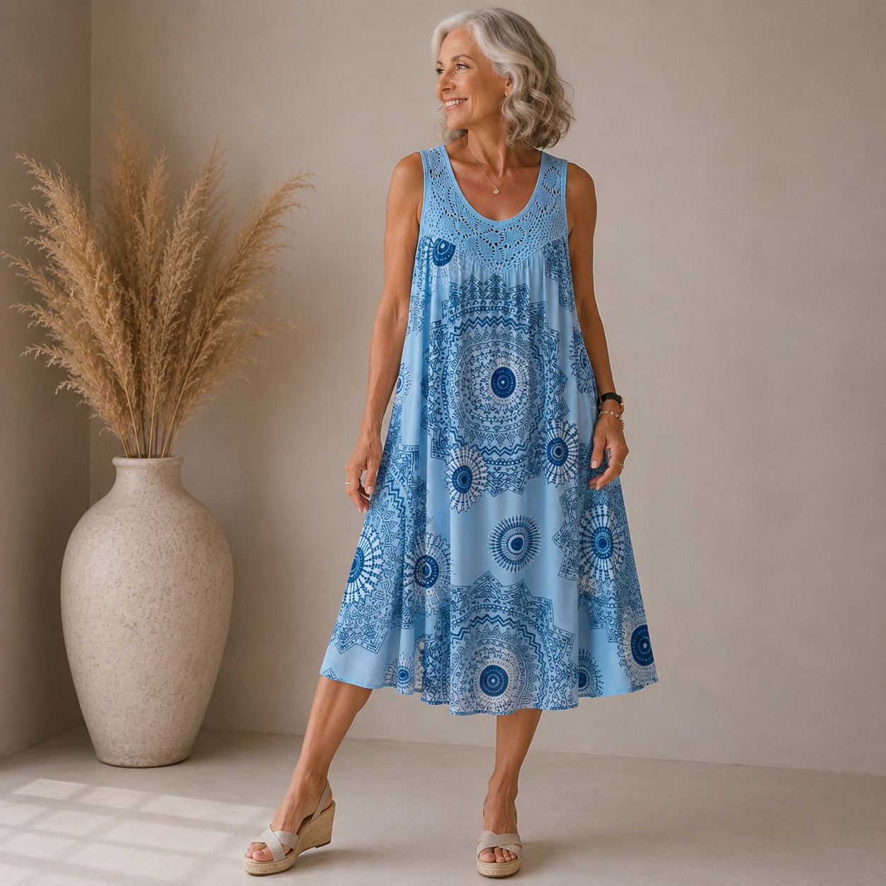 Celeste | Robe Bohème Imprimée