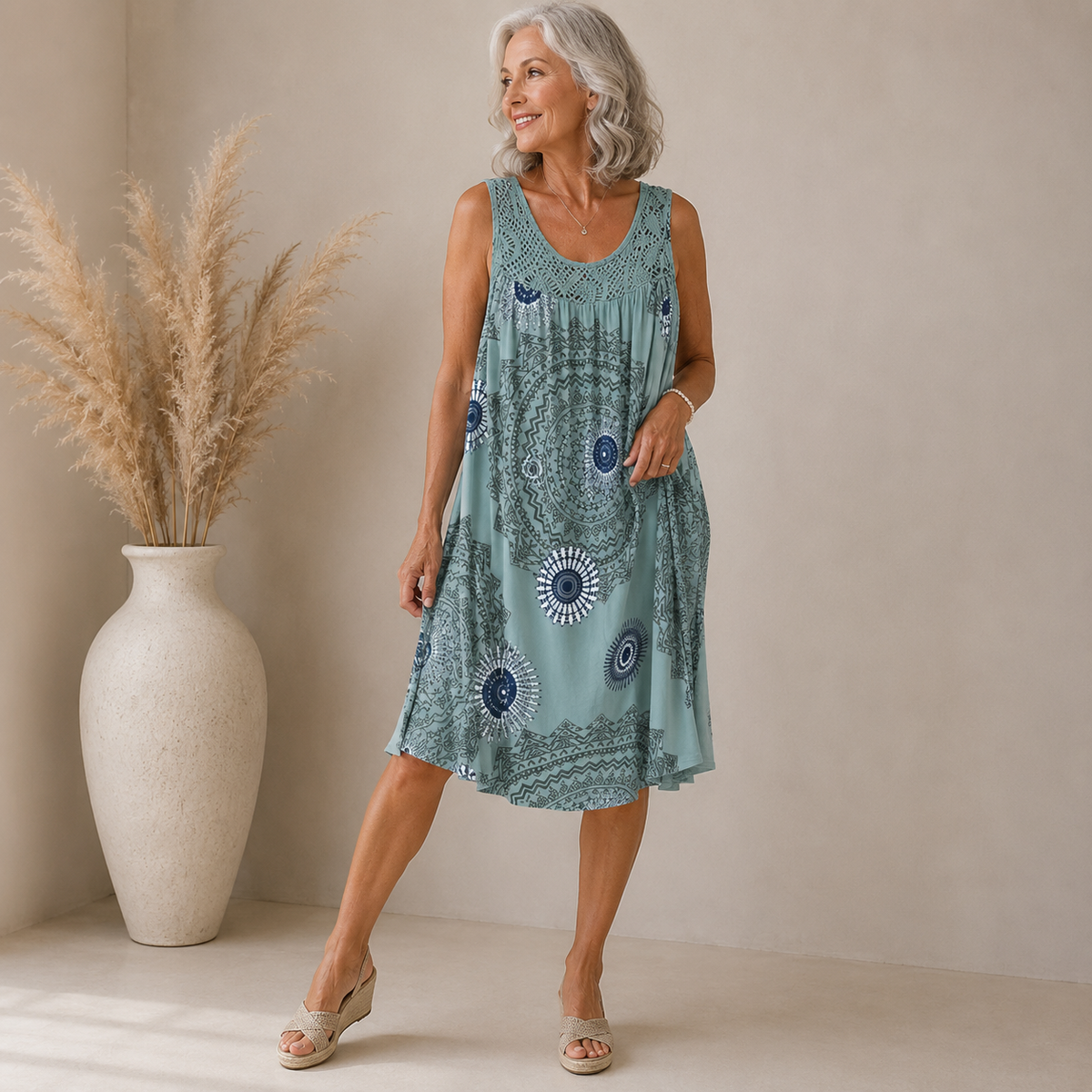 Celeste | Robe Bohème Imprimée